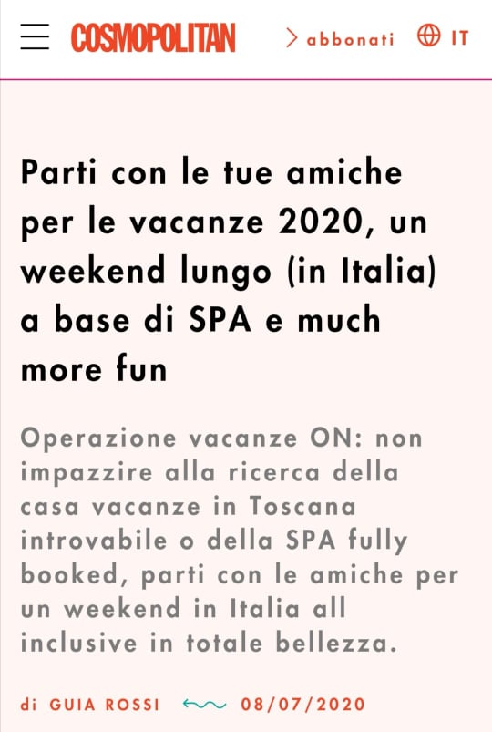 travel - communication agency Milan