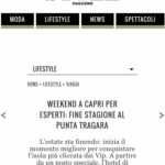 HOTEL PUNTA TRAGARA STYLE MAGAZINE SETTEMBRE x - punta - agenzia di comunicazione Milano