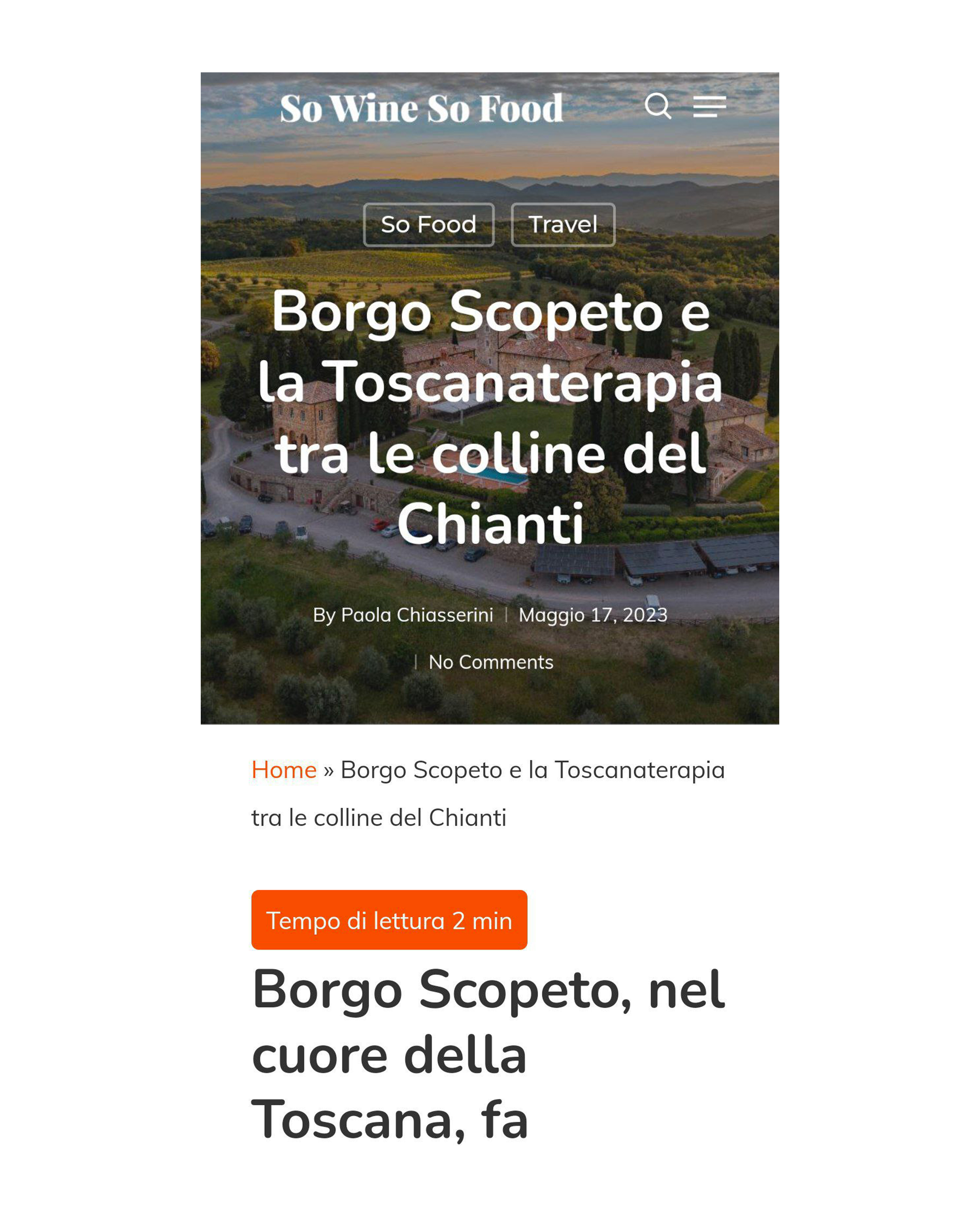 Borgo scopeto wine - press - agenzia di comunicazione Milano