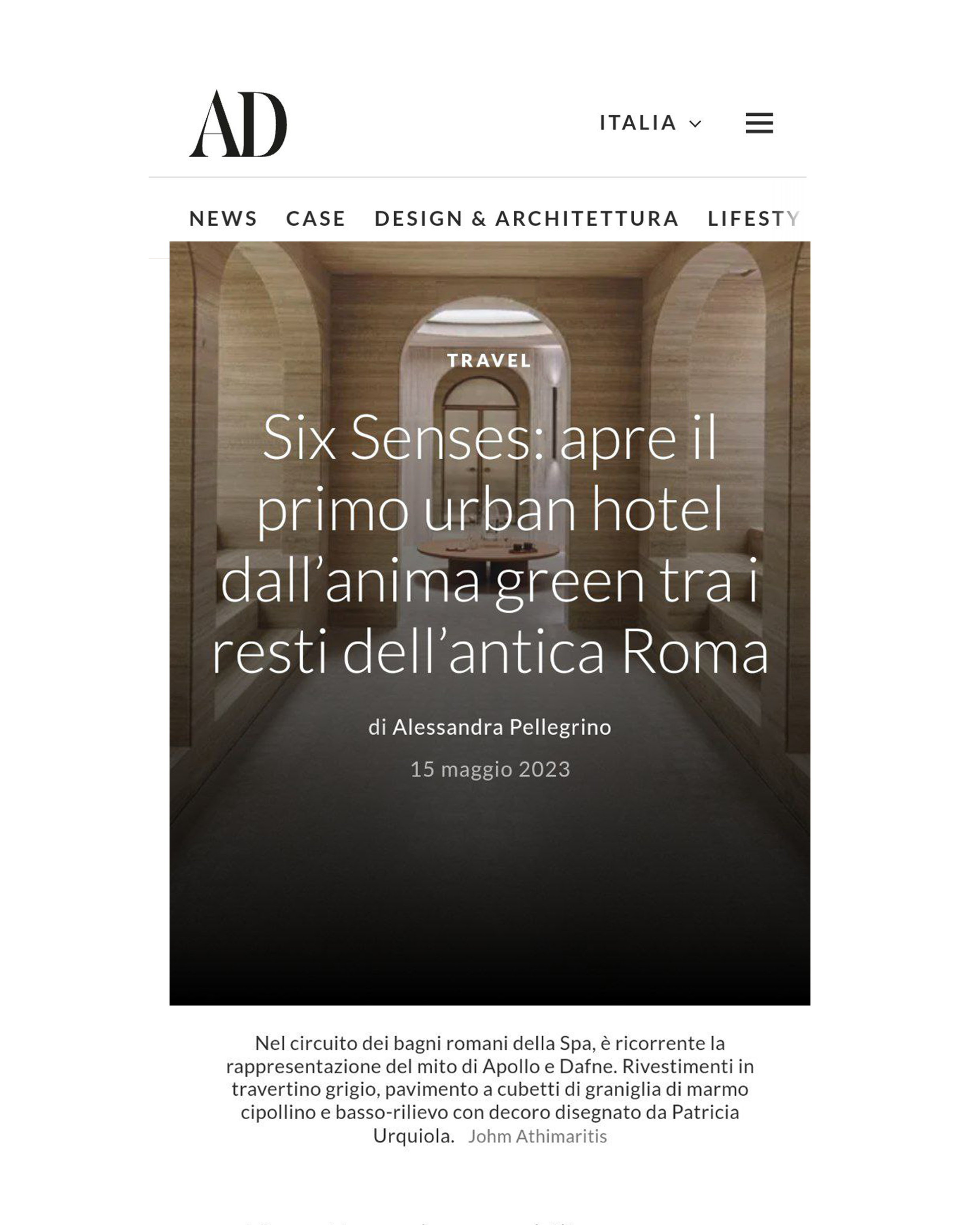 Six sense rome AD - degli - communication agency Milan